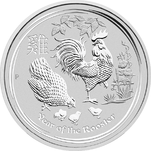 Silver Lunar Coin 2017 - Year of the Rooster - 2 oz